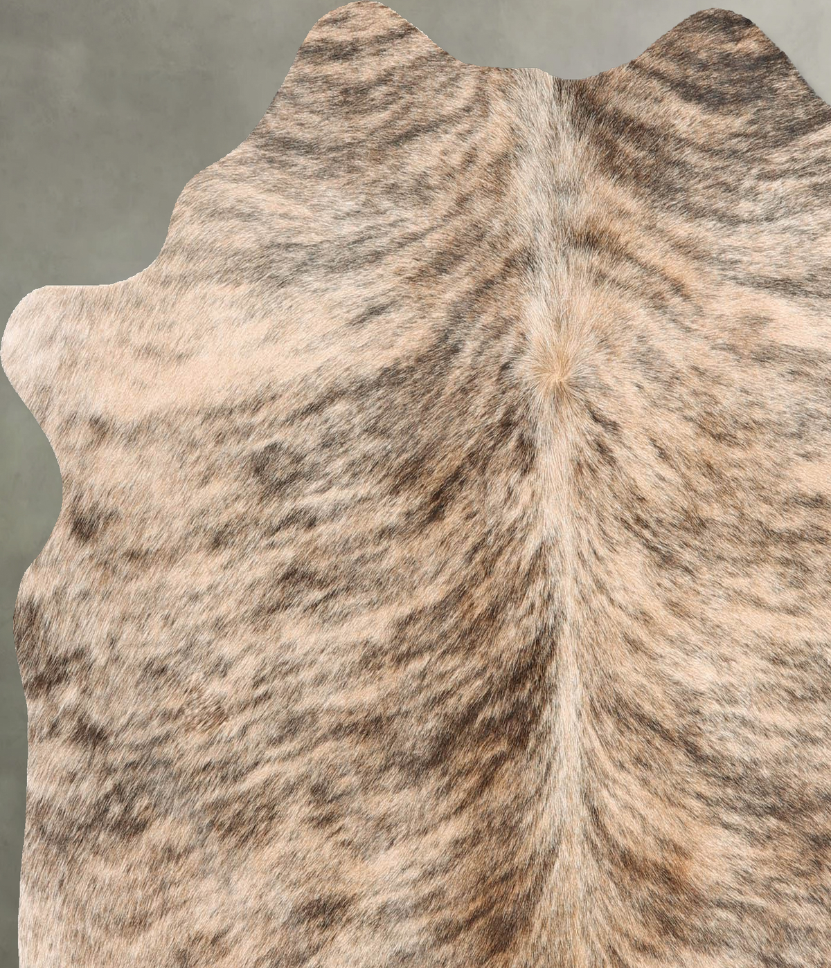 Light Brindle Large Brazilian Cowhide Rug 5'6"H x 5'6"W #B30644 by Hudson Hides