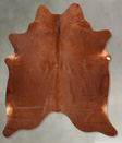 Solid Brown X-Large Brazilian Cowhide Rug 7'2"H x 6'2"W #B30645 by Hudson Hides