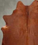 Solid Brown X-Large Brazilian Cowhide Rug 7'2"H x 6'2"W #B30645 by Hudson Hides