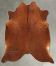 Solid Brown X-Large Brazilian Cowhide Rug 7'2"H x 6'7"W #B30646 by Hudson Hides