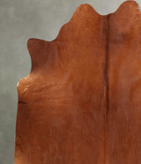 Solid Brown X-Large Brazilian Cowhide Rug 7'2"H x 6'7"W #B30646 by Hudson Hides
