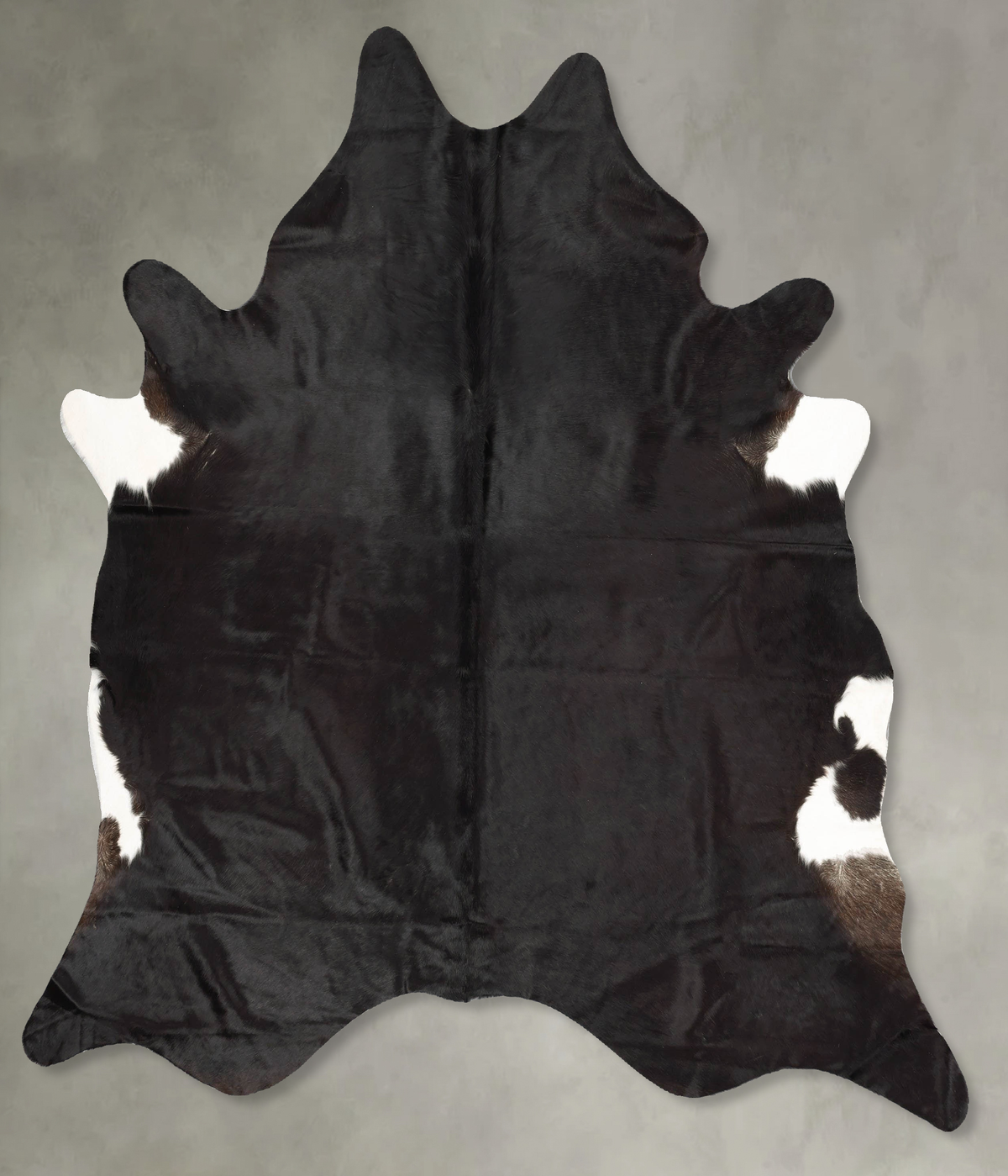 Solid Black Cowhide Rug #B30648