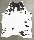 Black and White Medium Brazilian Cowhide Rug 5'6"H x 4'4"W #B30649 by Hudson Hides