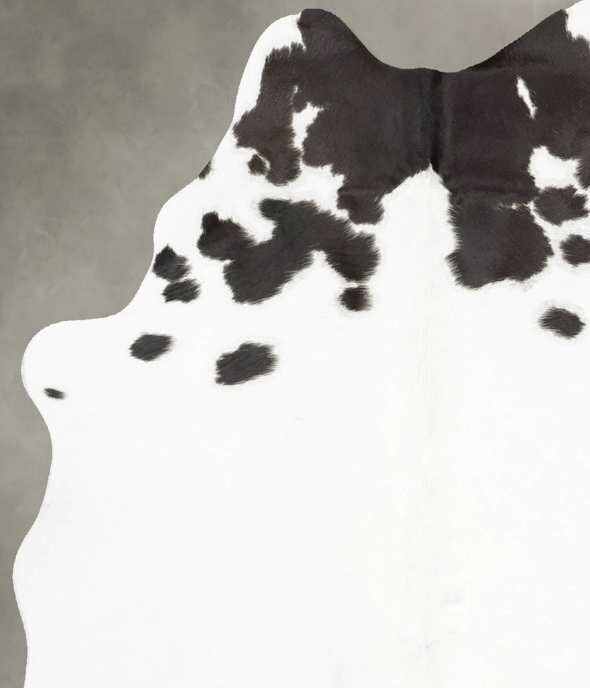 Black and White Medium Brazilian Cowhide Rug 5'6"H x 4'4"W #B30649 by Hudson Hides
