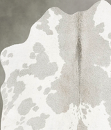 Medium Grey Medium Brazilian Cowhide Rug 3'11"H x 4'5"W #B30650 by Hudson Hides