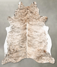 Light Brindle Large Brazilian Cowhide Rug 6'6"H x 5'7"W #B30667 by Hudson Hides