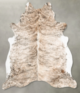 Light Brindle Large Brazilian Cowhide Rug 6'6"H x 5'7"W #B30667 by Hudson Hides