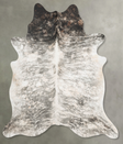 Grey Brindle XX-Large Brazilian Cowhide Rug 7'5"H x 6'10"W #B30674 by Hudson Hides