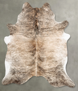 Light Brindle XX-Large Brazilian Cowhide Rug 8'2"H x 6'9"W #B30676 by Hudson Hides