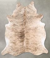 Light Brindle X-Large Brazilian Cowhide Rug 7'2"H x 6'7"W #B30677 by Hudson Hides