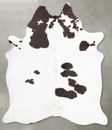 Chocolate and White XX-Large Brazilian Cowhide Rug 7'11"H x 6'8"W #B30683 by Hudson Hides