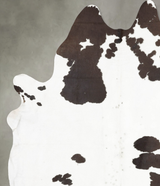 Chocolate and White XX-Large Brazilian Cowhide Rug 7'11"H x 6'8"W #B30683 by Hudson Hides