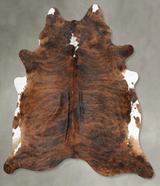 Medium Brindle XX-Large Brazilian Cowhide Rug 7'9"H x 7'0"W #B30684 by Hudson Hides