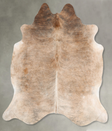 Light Brindle X-Large Brazilian Cowhide Rug 7'0"H x 6'8"W #B30685 by Hudson Hides