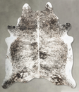 Grey Brindle XX-Large Brazilian Cowhide Rug 8'6"H x 7'6"W #B30688 by Hudson Hides