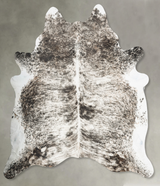Grey Brindle XX-Large Brazilian Cowhide Rug 8'6"H x 7'6"W #B30688 by Hudson Hides