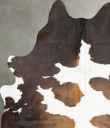 Chocolate and White Medium Brazilian Cowhide Rug 6'0"H x 4'8"W #B30693 by Hudson Hides