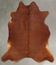 Solid Brown X-Large Brazilian Cowhide Rug 6'10"H x 6'2"W #B30696 by Hudson Hides
