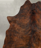 Medium Brindle Large Brazilian Cowhide Rug 6'5"H x 5'2"W #B30697 by Hudson Hides
