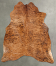 Medium Brindle Large Brazilian Cowhide Rug 6'0"H x 5'11"W #B30698 by Hudson Hides