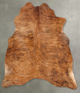 Medium Brindle Large Brazilian Cowhide Rug 6'0"H x 5'11"W #B30698 by Hudson Hides