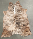 Light Brindle Large Brazilian Cowhide Rug 6'9"H x 5'9"W #B30708 by Hudson Hides