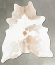 Light Caramel Large Brazilian Cowhide Rug 6'6"H x 5'5"W #B30714 by Hudson Hides
