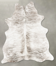 Grey Brindle Large Brazilian Cowhide Rug 6'8"H x 4'11"W #B30715 by Hudson Hides