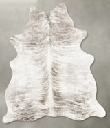 Grey Brindle Large Brazilian Cowhide Rug 6'8"H x 4'11"W #B30715 by Hudson Hides