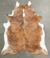Medium Brindle XX-Large Brazilian Cowhide Rug 7'9"H x 6'8"W #B30720 by Hudson Hides