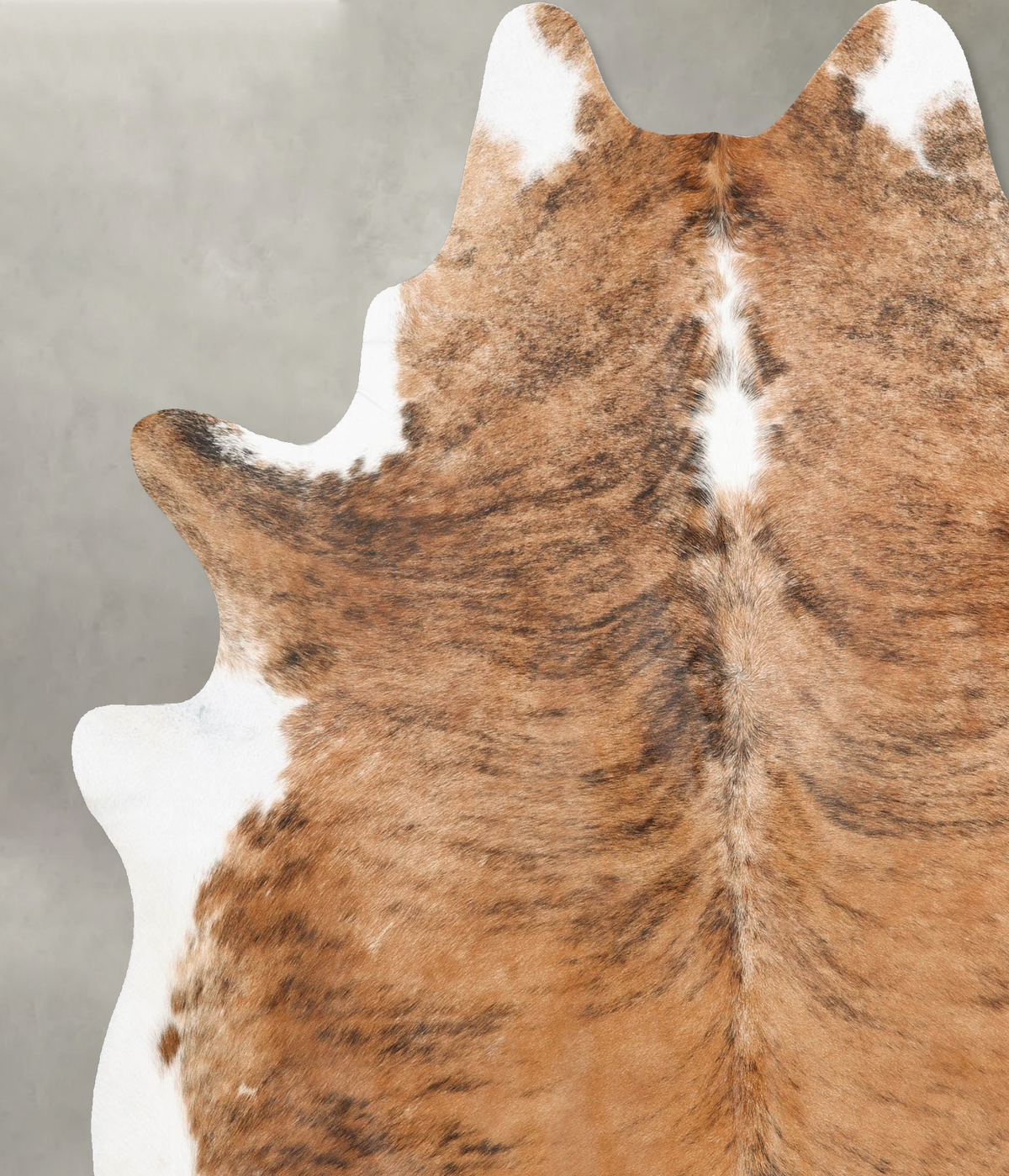 Medium Brindle XX-Large Brazilian Cowhide Rug 7'9"H x 6'8"W #B30720 by Hudson Hides