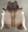 Grey with Beige XX-Large Brazilian Cowhide Rug 8'0"H x 7'2"W #B30722 by Hudson Hides