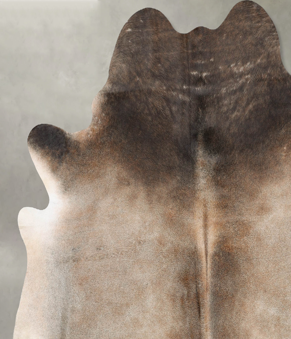 Grey with Beige XX-Large Brazilian Cowhide Rug 8'0"H x 7'2"W #B30722 by Hudson Hides