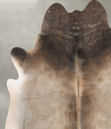 Grey with Beige XX-Large Brazilian Cowhide Rug 8'0"H x 7'2"W #B30722 by Hudson Hides