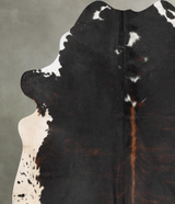Tricolor X-Large Brazilian Cowhide Rug 6'10"H x 6'6"W #B30724 by Hudson Hides
