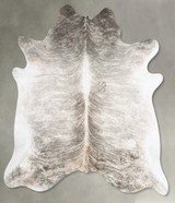 Grey Brindle XX-Large Brazilian Cowhide Rug 7'5"H x 6'10"W #B30726 by Hudson Hides