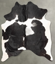 Black and White Large Brazilian Cowhide Rug 6'9"H x 5'11"W #B30730 by Hudson Hides