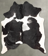 Black and White Large Brazilian Cowhide Rug 6'9"H x 5'11"W #B30730 by Hudson Hides