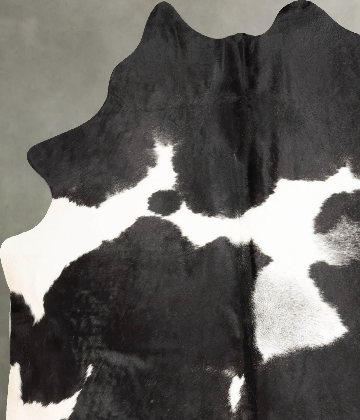 Black and White Large Brazilian Cowhide Rug 6'9"H x 5'11"W #B30730 by Hudson Hides