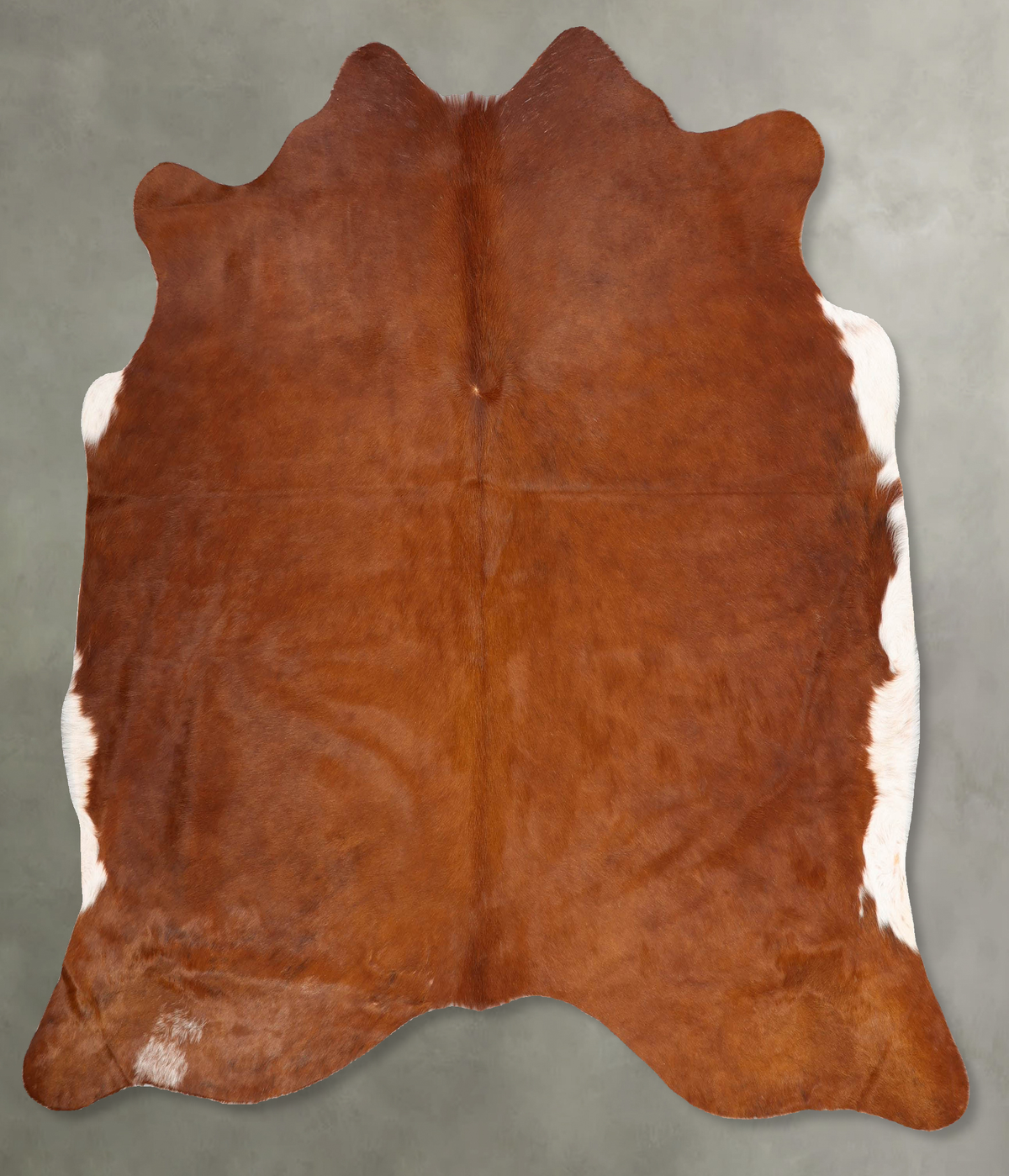 Solid Brown Cowhide Rug #B30731