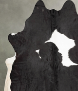 Black and White XX-Large Brazilian Cowhide Rug 8'6"H x 7'3"W #B30736 by Hudson Hides