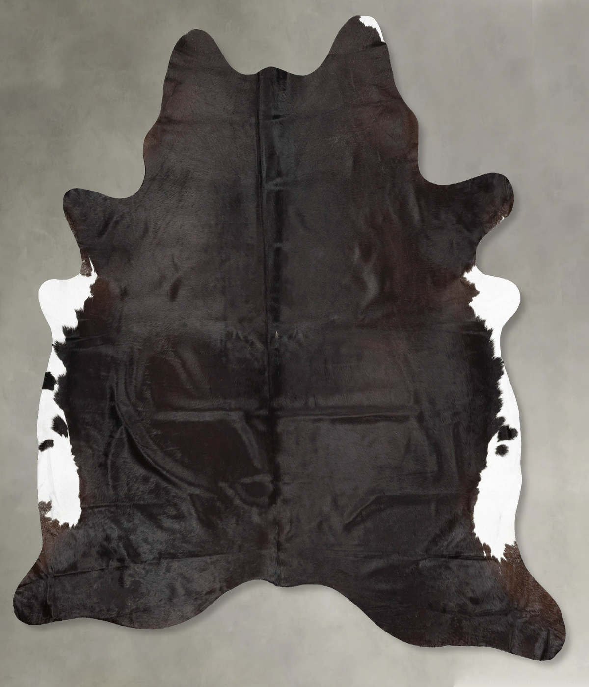 Solid Black Cowhide Rug #B30738