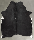 Solid Black Medium Brazilian Cowhide Rug 6'2"H x 4'9"W #B30740 by Hudson Hides