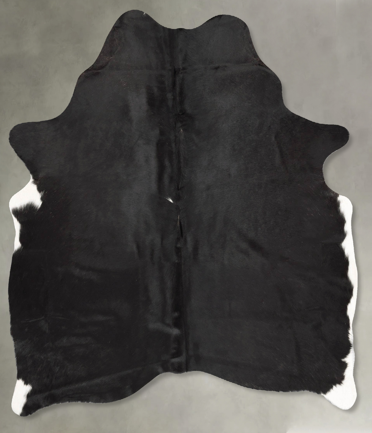 Solid Black Cowhide Rug #B30740