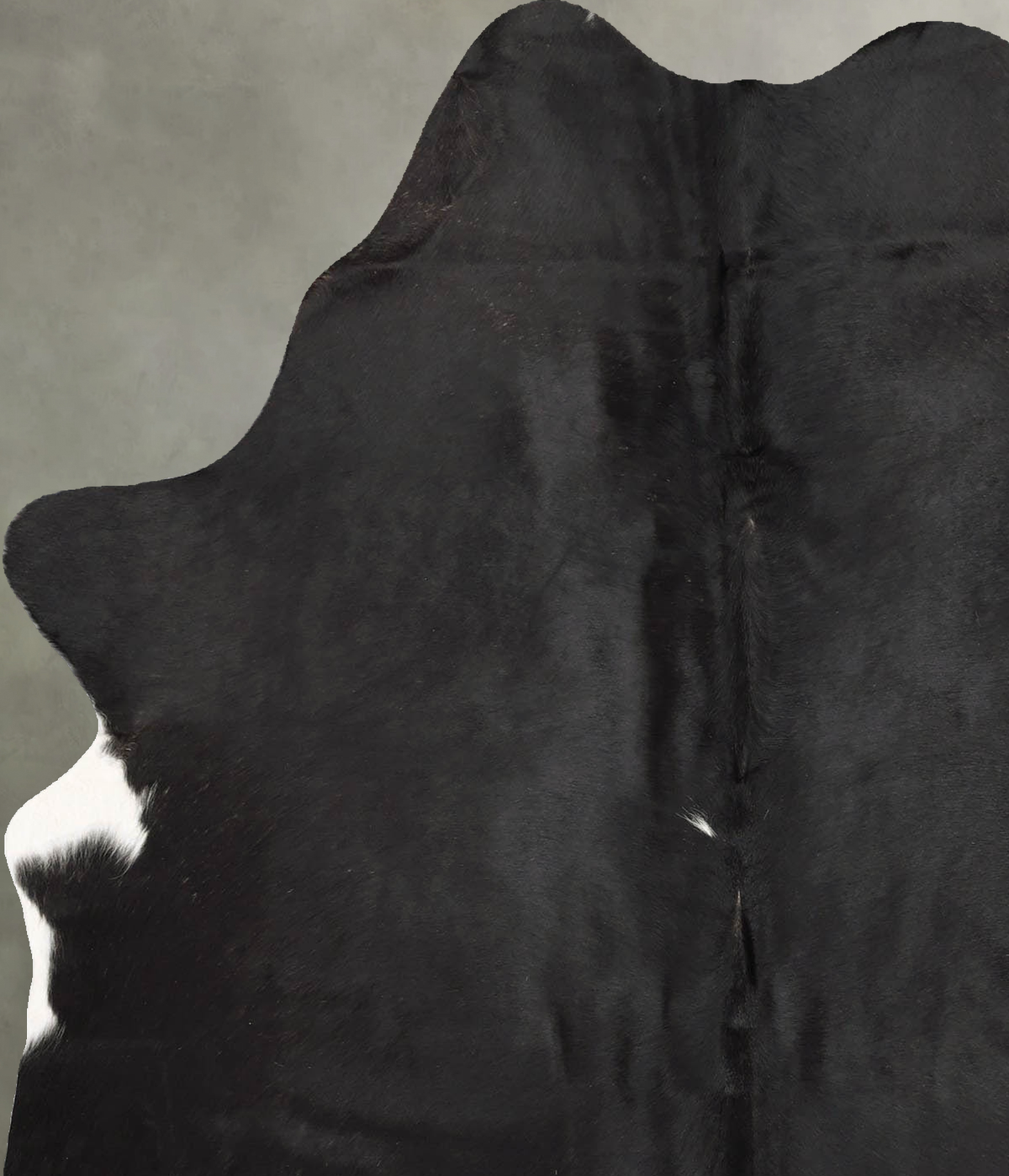 Solid Black Medium Brazilian Cowhide Rug 6'2"H x 4'9"W #B30740 by Hudson Hides