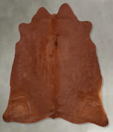 Solid Brown Large Brazilian Cowhide Rug 5'10"H x 5'8"W #B30741 by Hudson Hides