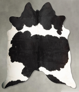 Black and White X-Large Brazilian Cowhide Rug 7'0"H x 6'6"W #B30742 by Hudson Hides