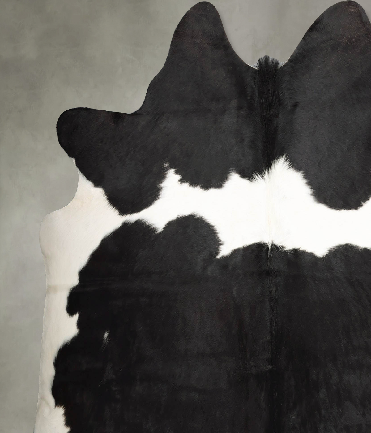 Black and White X-Large Brazilian Cowhide Rug 7'0"H x 6'6"W #B30742 by Hudson Hides