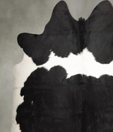 Black and White X-Large Brazilian Cowhide Rug 7'0"H x 6'6"W #B30742 by Hudson Hides