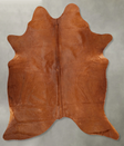 Solid Brown X-Large Brazilian Cowhide Rug 7'2"H x 5'10"W #B30743 by Hudson Hides